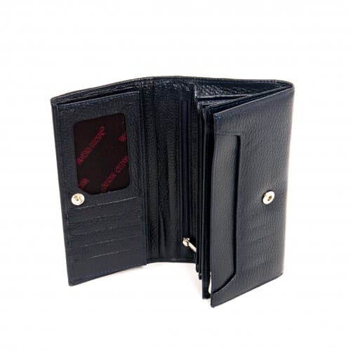 Дамско портмоне ENZO NORI модел CLASSIQUE естествена кожа тъмно син